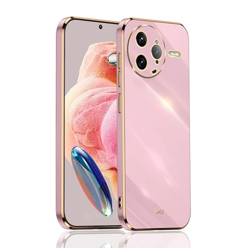 BOKYAS Kompatibel für Xiaomi Redmi K80 Pro Hülle mit Luxus Galvanisierte, Kameraschutz Weich Silikon Handyhülle Ultra Dünn Stoßfeste Plating Case für Frauen, Violett von BOKYAS