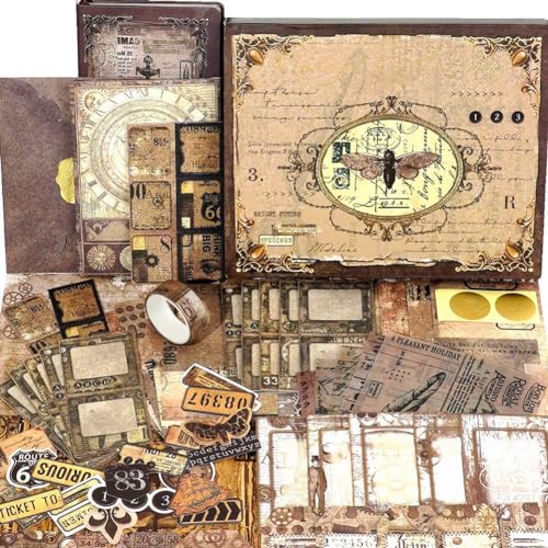 BOLAXHCA Scrapbooking-Set, Serie „The Love Poems" - Retro-Artikel, Perfekte Geschenkverpackung für Scrapbooking-Materialien von BOLAXHCA