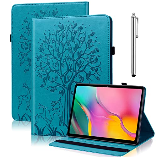 BOLELAW Hülle für Lenovo Tab M10 Plus 3rd Gen 10.61 Zoll 2022 (TB125FU/TB128FU/TB128XU) mit Stift und Stifthalter, Kartenschlitz Standfunktion Flip Fashion Schutzhülle, Blau von BOLELAW