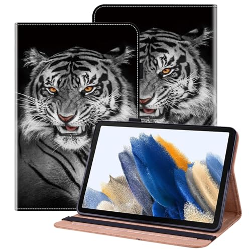 BOLELAW Hülle für Samsung Galaxy Tab S7 2020/Galaxy Tab S8 2022 11 Zoll PU Leder Folio Case mit Stifthalter Kartenschlitz Standfunktion Klapphülle für Galaxy Tab S7 Tablet Hülle, Tiger von BOLELAW