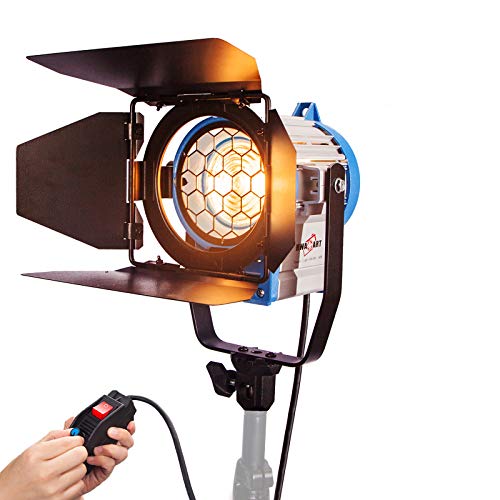 BOLLUMA Fotografie Fresnel Leuchte, 300 W, 3200 K, dimmbares Spotlicht, kontinuierliche Beleuchtung für Studiofotografie, Videoaufnahmen, Filmaufnahmen, TV-Shows, Werbung, Interviews, Live-Streaming von BOLLUMA