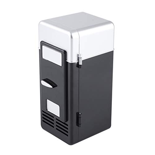 BOLORAMO Tragbarer Kühlschrank, Mini-USB-Kühlschrank sparsamer und praktischer USB-Kühlschrank hochwertig für Office Home(Schwarz) von BOLORAMO