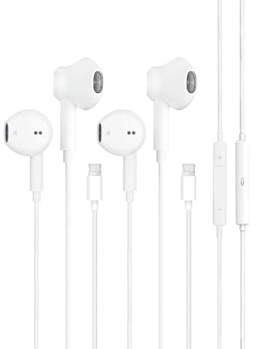 BONBELONG Kopfhörer für iPhones, HiFi Stereo Earphones Earphones Headphones kompatibel mit iPhones 7 8 11 12 13-2Pack von BONBELONG