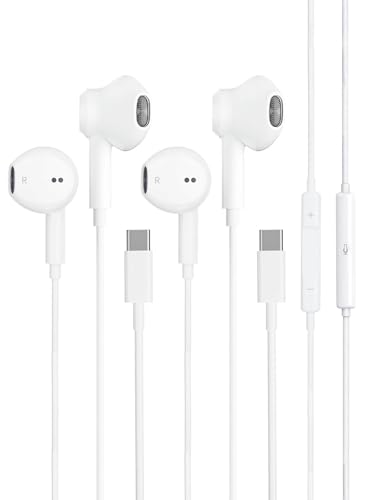 USB C Kopfhörer, Type C Kopfhörer Kabelgebundenes Mikrofon In-Ear Kopfhörer Kompatibel mit Samsung S20 S21 S23 S22 iPads Pro 2020 2021 2022 Pixel 7 Huaweis (578-2) von BONBELONG