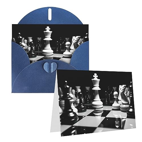 schwarz-weiß Schach Gedruckt Grußkarte Interne Leere Faltkarten 6×4 Zoll Lustige Geburtstagskarten Weihnachtskarten Mit Bunte Umschläge Für Alle Anlässe schwarz-weiß Schach Gedruckt Grußkarte Interne Leere Faltkarten 6×4 Zoll Lustige Geburtstagskarten Weihnachtskarten Mit Bunte Umschläge Für Alle Anlässe von BONDIJ