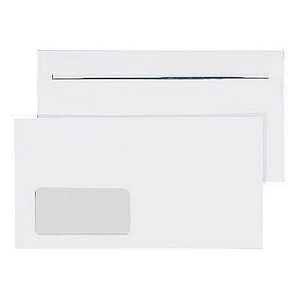 BONG Briefumschläge Kompakt-Brief mit Fenster weiß selbstklebend 1.000 St. von BONG