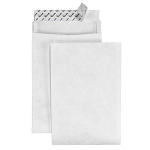 BONG Faltentaschen Tyvek® Expander DIN B4 ohne Fenster weiß mit 3,8 cm Falte, 20 St. von BONG