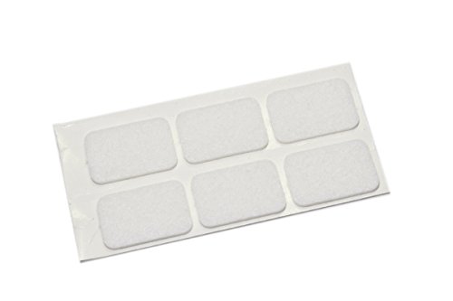 BONUS Eurotech 1MG14.22.0020/030 Selbstklebende Filzgleiter, 20 mm x 30 mm, Weiß (6-er Pack) von BONUS Eurotech