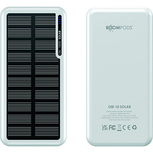 BOOMPODS OBI-SOLAR Solar-Powerbank 10.000 mAh weiß von BOOMPODS