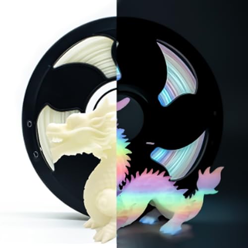 BORDSTRACT 3D-Druck-Verbrauchsmaterial, 1,75 mm PLA Neat Lines 1 kg, leuchtender Regenbogen 1 Druck-Verbrauchsmaterial, geeignet für gewöhnliche 3D-Drucker von BORDSTRACT