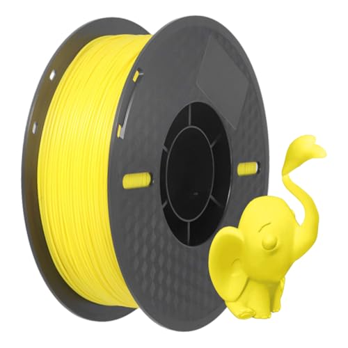 BORDSTRACT 3D-Drucker-Filament, 1,75 mm, 1 kg PLA Neat Line, Maßgenauigkeit ±0,05 mm, gelbe Druckverbrauchsmaterialien für gängige 1,75 mm 3D-Drucker von BORDSTRACT