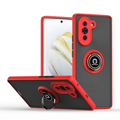 BORYA Hülle für Motorola Edge 60 Pro, Hochwertiges Matte Weiches Silikon TPU+PC Bumper Handyhülle Ultra Dünn Stoßfest Case Ring Ständer Schutzhülle, Rot BORYA Hülle für Motorola Edge 60 Pro, Hochwertiges Matte Weiches Silikon TPU+PC Bumper Handyhülle Ultra Dünn Stoßfest Case Ring Ständer Schutzhülle, Rot von BORYA
