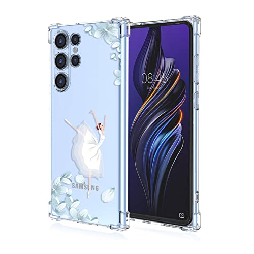 BORYA Hülle für Samsung Galaxy S23 Ultra 5G, Stoßfest Weiches Transparent Silikon TPU Bumper Handyhülle Ultra Dünn Seidig Hochwertiges Elegant Schutzhülle, Weißer Tänzer BORYA Hülle für Samsung Galaxy S23 Ultra 5G, Stoßfest Weiches Transparent Silikon TPU Bumper Handyhülle Ultra Dünn Seidig Hochwertiges Elegant Schutzhülle, Weißer Tänzer von BORYA