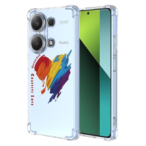 BORYA Hülle für Xiaomi Redmi Note 13 4G, Stoßfest Weiches Transparent Silikon TPU Bumper Handyhülle Ultra Dünn Seidig Hochwertiges Elegant Schutzhülle, A27 von BORYA