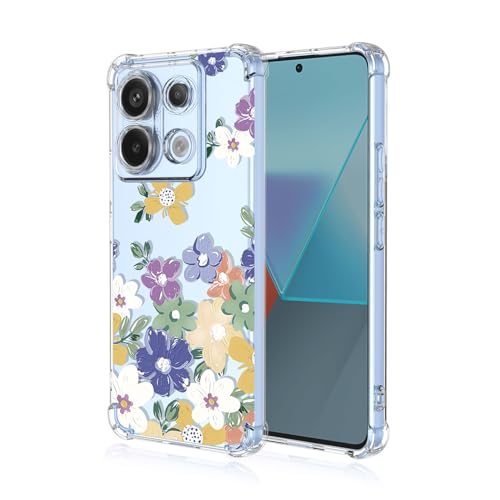 BORYA Hülle für Xiaomi Redmi Note 13 5G, Stoßfest Weiches Transparent Silikon TPU Bumper Handyhülle Ultra Dünn Seidig Hochwertiges Elegant Schutzhülle, A64 von BORYA