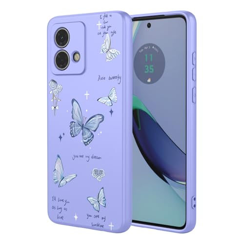 BORYA Silikon Hülle für Motorola Moto G84 5G, Ultra Dünn Stoßfest Handyhülle, Seidig Weiches TPU Schutzhülle, Einfach Elegant Farbe Muster Cover, Mikrofaserfutter Case, P8 von BORYA