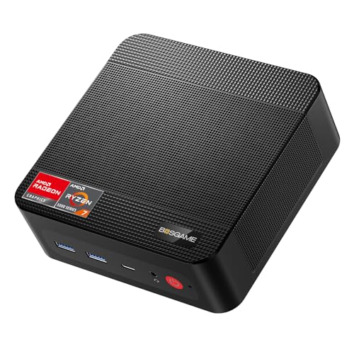 BOSGAME [Dual LAN] P4 Mini PC Windows 11 Pro, AMD Ryzen 7 5700U (8C/16T, up to 4.3Ghz) 32GB DDR4 1TB SSD Mini PC Dual Channel, 4K@60Hz Triple Display Mini Desktop Computers Wi-Fi 6E/BT 5.2/USB PD 3.0 von BOSGAME