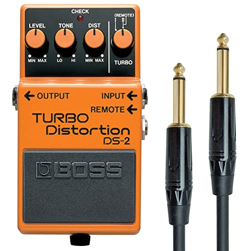 Boss DS-2 Turbo Distortion Verzerrer Effektgerät + keepdrum Klinkenkabel von BOSS