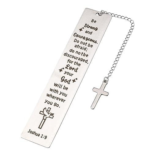 Bible Bookmark mit Box, Lesezeichen Metal Edelstahl Bibelvers mit Kette Lesezeichen für Abschluss Religiöse Konfirmation, Taufe, Buchliebhaber, Mädchen und Jungen von BOXOB