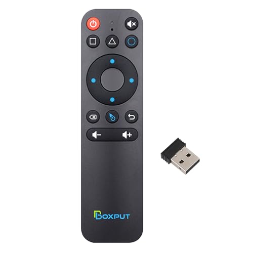 BOXPUT BPR1S Plus 2.4G RF， Ausgestattet mit USB-Empfänger, Bluetooth-Stimme, Luftmaus-Fernbedienung, 6-Achsen-Gyroskop, passend für TV/TV-Box/Computer/Smart-Projektor/Set-Top-Box von BOXPUT