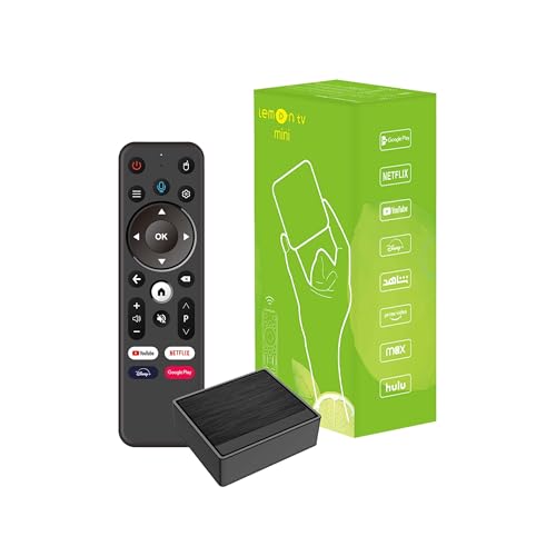 Lemon TV Mini Android TV Box, BOXPUT Android 12.0 TV Box, 2GB RAM 16GB ROM, H618/2.4G/5G Dual WiFi, BT5.4 Quad Core Unterstützt 4K Ultra HD Media Player Intelligente Android TV Box von BOXPUT