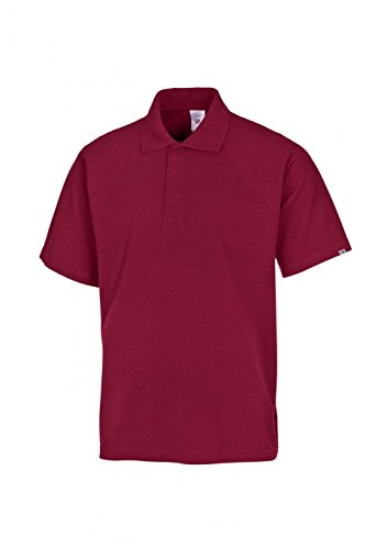 BP 1625-181-82-6XL Unisex-Poloshirt, 1/2 Ärmel, Polokragen mit verdecktem Druckknopfband, 70 cm, 220,00 g/m² Stoffmischung, weinrot, 6XL von BP