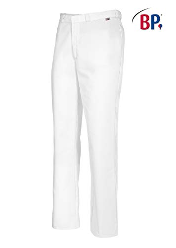 BP 1672-750-21-Sn Unisex-Hose, mit elastischer, verstellbarer Taille, 250,00 g/m² Verstärkte Baumwolle, weiß, Sn von BP