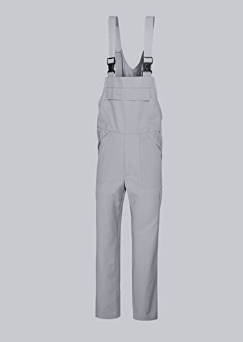 BP 1681-558-51-Ln Unisex Arbeits-Latzhose, mit elastischer, verstellbarer Taille, 245,00 g/m² Stoffmischung, hellgrau, Ln von BP