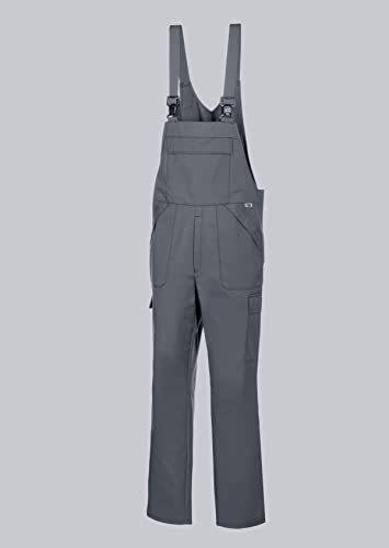 BP 1681-558-53-XLl Unisex Arbeits-Latzhose, mit elastischer, verstellbarer Taille, 245,00 g/m² Stoffmischung, dunkelgrau, XLl von BP