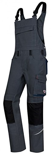 BP 1804-720-56-46l Latzhose, Stretch-Hosenträger mit Clipbefestigungen, 305,00 g/m² Verstärkte Baumwolle, anthrazit, 46l von BP