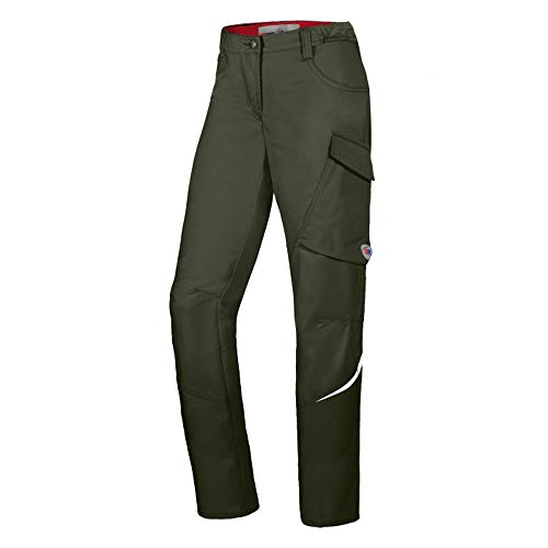 BP 1961-570-0073-44l Stoffmischung mit Stretch Schlanke Silhouette Arbeitshosen für Frauen, 0.65 Polyester/35% Baumwolle, Oliv, 44l von BP