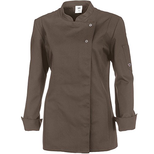 BP Gourmet 1544-400-400 Kochjacke für Damen - Langärmelig - 65% Polyester, 35% Baumwolle - Standard Passform - Größe: S - Farbe: falke von BP