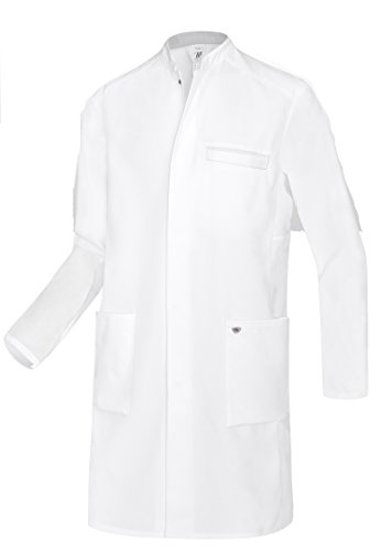 BP Med Coats 1747-684-21 Arztkittel für Herren - Langärmelig - 48% Baumwolle, 48% Polyester, 4% Elastolefin - Normale Passform - Größe: 54n - Farbe: weiß von BP