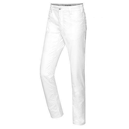 BP Med Trousers 1756-311-0021 Laborhose (Röhre) für Herren - 65% Baumwolle, 30% Polyester, 5% Elasthan - Modern Fit - Größe: 38/32 - Farbe: weiß von BP