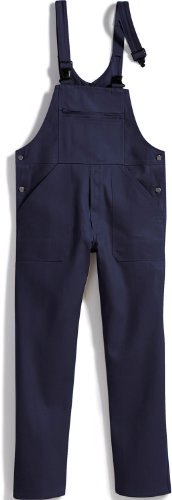 BP Workwear Basic 1413-060-10 Latzhose - Verstellbarer Bund - Kunststoff-Clip-Verschlüsse - Reine Baumwolle - Normale Passform - Größe: 64 - Farbe: dunkelblau von BP