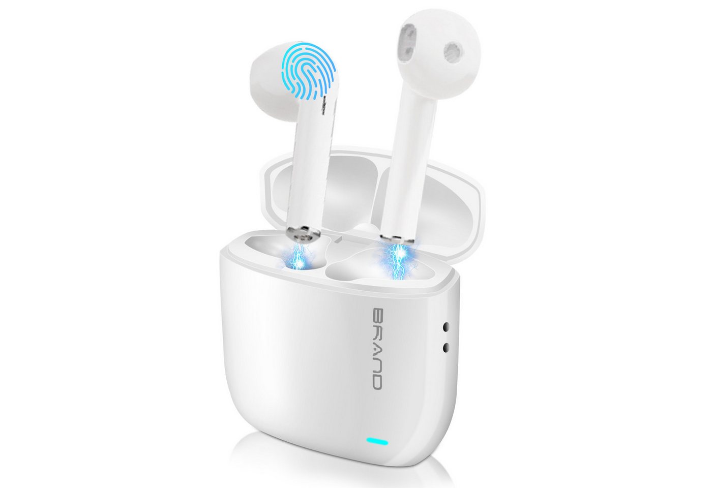 BRAIDOL Bluetooth Kopfhörer,TWS Kabellose Earbuds wireless In-Ear-Kopfhörer In-Ear-Kopfhörer (Bluetooth V5.3, HiFi Stereoklang, Mit Ladecase, Wireless Kopfhörer, Rauschunterdrückung, Touch-Funktion, HIFI-Verlustfreie Klangqualität) von BRAIDOL