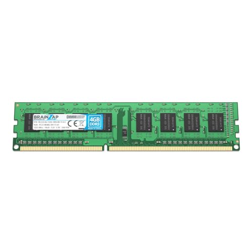 BRAINZAP 4GB DDR3 RAM DIMM PC3-10600U-09-11-A1 1Rx8 1333 MHz 1.5V CL9 Computer PC Arbeitsspeicher von BRAINZAP