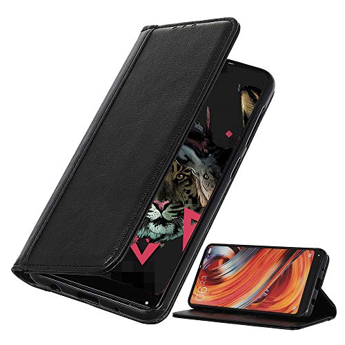 BRAND SET Handyhülle für Sony Xperia 10 III/10 IV Brieftasche Hülle Kunstleder Flip Case mit Sicherer Magnetverschlussverriegelung und Stent-Funktion Schutzhülle für Xperia 10 III/10 IV (Schwarz) von BRAND SET