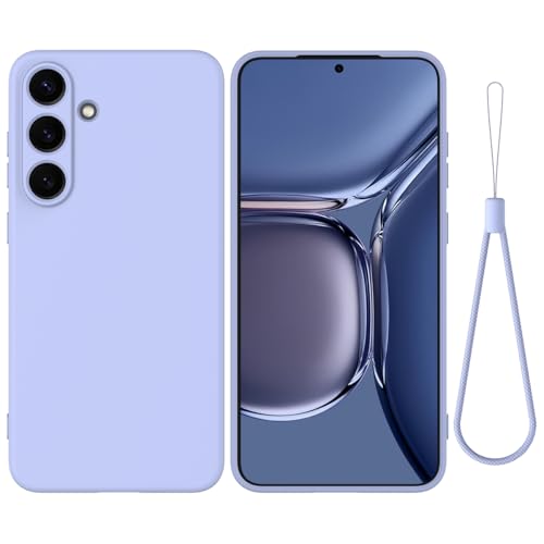 BRAND SET Schutzhülle für Samsung Galaxy S25 Hülle, Silikonhülle Kratzfeste Schutzhülle mit Mikrofaser-Innenfutter Handytasche Case für Samsung Galaxy S25 Handy Hüllen (Lavendel) von BRAND SET