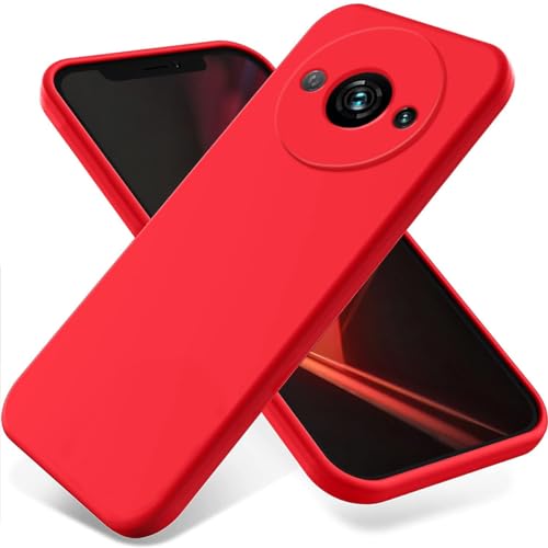 BRAND SET Schutzhülle für Xiaomi Redmi A3 Pro Hülle, Silikonhülle Kratzfeste Schutzhülle mit Mikrofaser-Innenfutter Handytasche Case für Xiaomi Redmi A3 Pro Handy Hüllen (Rot) von BRAND SET