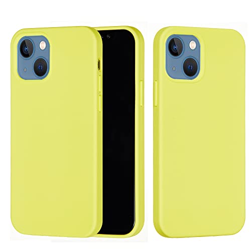 BRAND SET Schutzhülle für iPhone 15 Pro Hülle, Silikonhülle Kratzfeste Schutzhülle mit Mikrofaser-Innenfutter Handytasche Case für iPhone 15 Pro Handy Hüllen (Zitronengelb) von BRAND SET