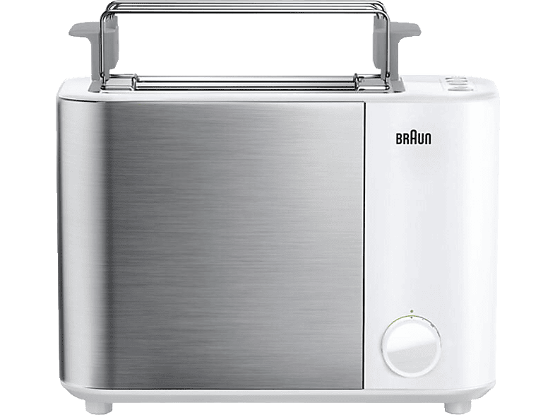 BRAUN ID Collection HT 5010 WH Toaster Weiß (1000 Watt, Schlitze: 2) von BRAUN