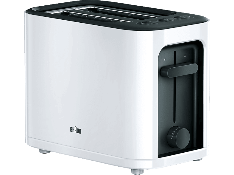 BRAUN PurEase HT 3010 WH Toaster Weiß (1000 Watt, Schlitze: 2) von BRAUN