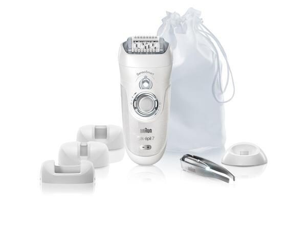 Braun Silk-épil 7 SensoSmart 7/870 Epiliergerät, Silber, Weiß von BRAUN