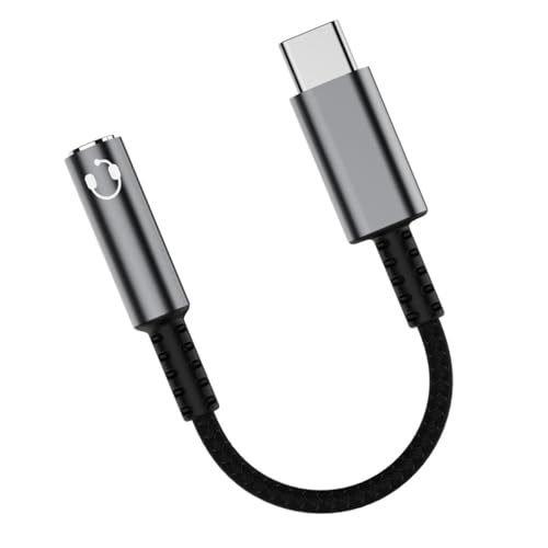 BRIGHTFUFU Audioleitung USB Typ C Adapter Kopfhörer Typ C Adapter Telefon Kopfhörer Adapter Digitalkonverter Ladekonverter Typ C Adapterkabel Multifunktionsadapter USB B Kabel Nylon von BRIGHTFUFU