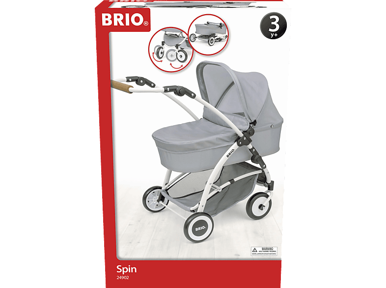 BRIO Puppenwagen Spin, grau Mehrfarbig von BRIO