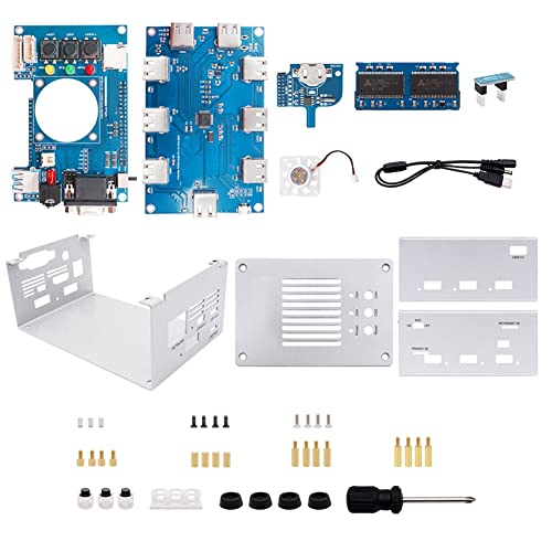 BRIUERG Für Mister FPGA 128 MB Motherboard V2.9 + USB-Hub V2.1 mit DIY-Metallgehäuse-Kit für Terasic DE10-Nano Mister FPGA (Silber) von BRIUERG