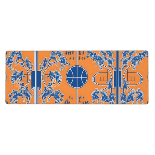 BROLEO Basketball-Drucke, hochwertig, übergroßes Gummi-Mauspad, verdicktes Design, 80 x 30 cm, geeignet für den Bürogebrauch von BROLEO