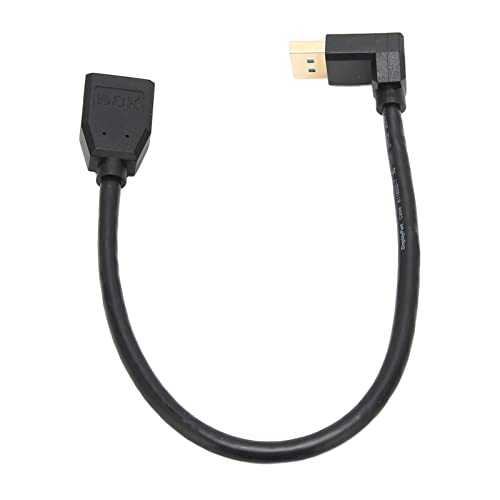 BROLEO Displayport Stecker auf Buchse, 90 ° rechtwinkliger Winkelstück, Displayport-Kabel 1.4 4K bei 144 Hz, 8K bei 60 Hz, 32,4 Gbit/s für Computer, Gold, BROLEOh3k62dagxc von BROLEO