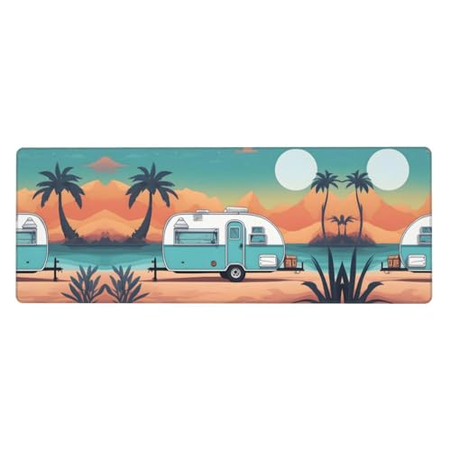 BROLEO You Make Me Happy Camper Trailer Prints Quality Oversized Rubber Mouse Pad Thickened Design 31.5 X 11.8 Inch Suitable for Office use von BROLEO